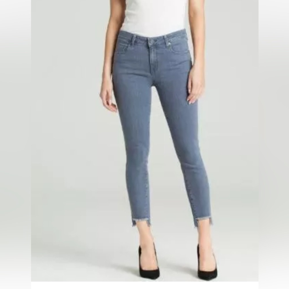 Parker Smith Size 29- Raw Step Hem Ankle Skinny Denim Jeans Gray/blue wa…